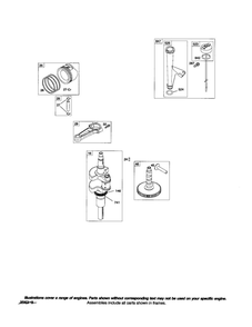 Crankshaft/Camshaft Diagram and Parts List for 44K700 0026-0124 Briggs and Stratton Engine